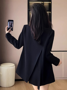 潮牌西装外套女2025春秋小个子设计感小众垫肩高级感休闲职业西服