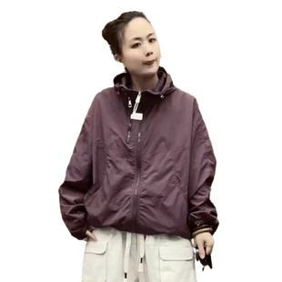 欧货连帽防晒短外套女2023春夏新款运动休闲棒球服夹克冲衣潮