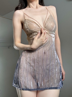 Wondewr闪闪惹人爱灰蓝色美人鱼透明渐变金丝柔线波光粼粼细闪纹