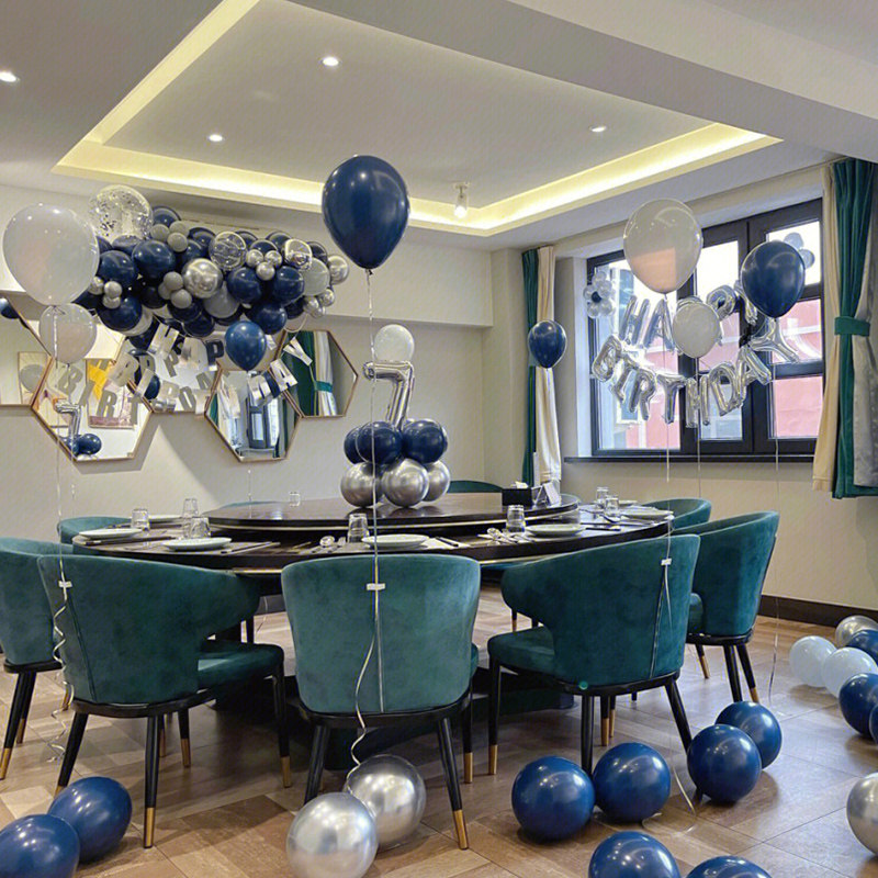 生日聚会酒店包间桌飘气球装饰儿童男女孩10岁小预算diy场景布置