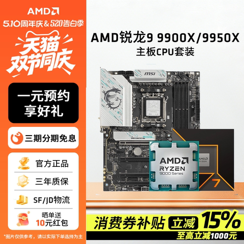 AMD锐龙R99900X/9950X板U套装