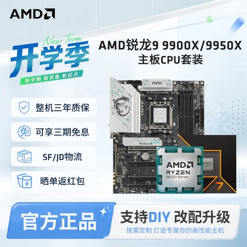 AMD锐龙R99900X/9950X板U套装