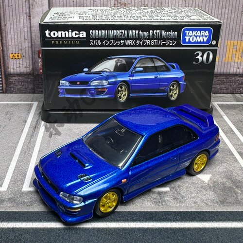 TOMY多美卡正品PREMIUM 黑盒TP30号斯巴鲁翼豹合金小车模玩具摆件
