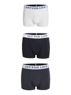 美国LYCRA纤维速干透气冰瓷高弹平角冰丝内裤 life for Set