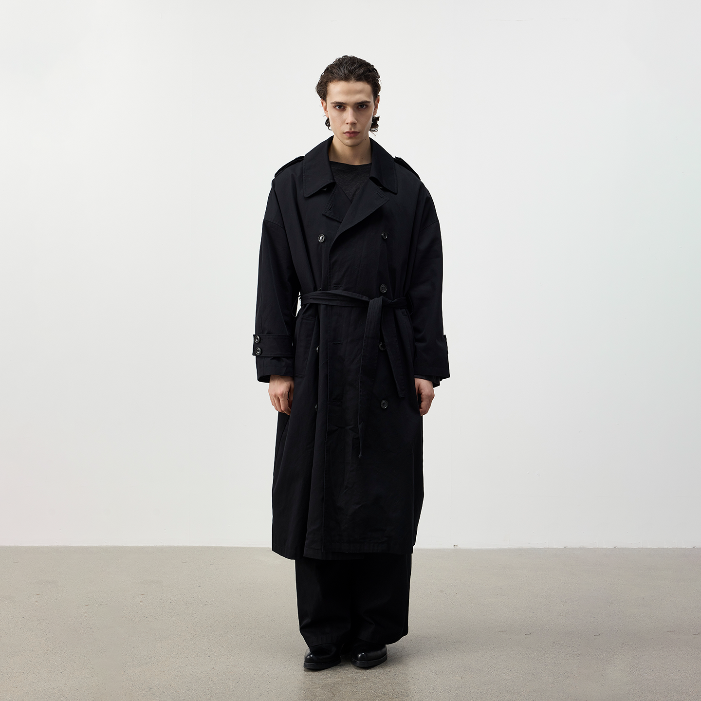 Set for life 25FW 意产Beste面料纯棉廓形长款风衣外套