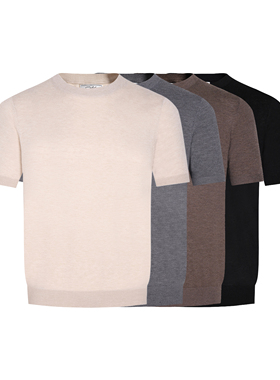 Set for life24SS软糯亲肤微宽松澳洲美利奴羊毛圆领短袖T恤