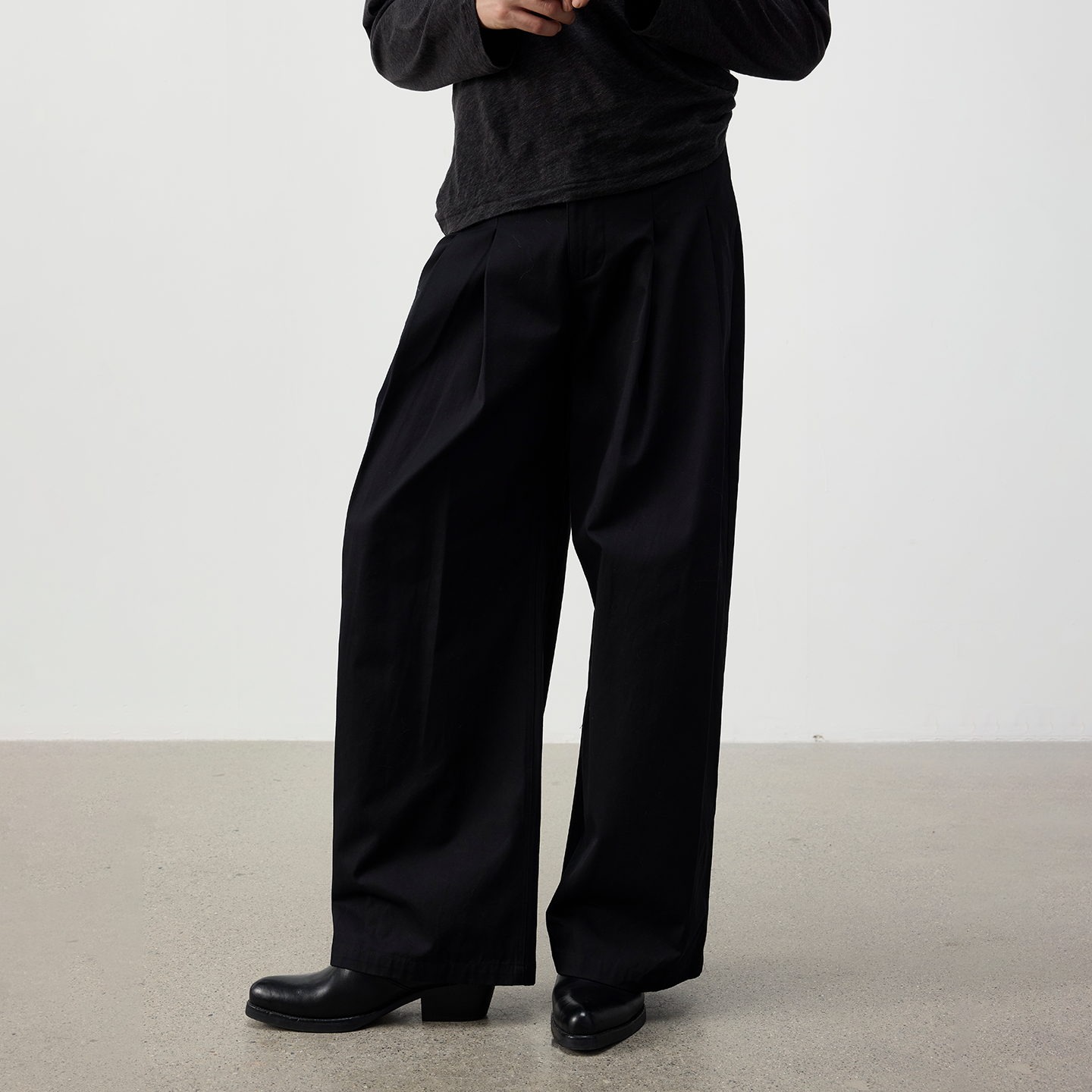 Set for life 25FW 意产Beste面料 双摺位廓形西裤