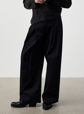 Set for life 25FW 意产Beste面料 双摺位廓形西裤