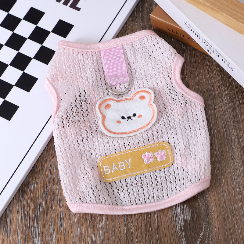 小狗夏季衣服西高地狗狗幼犬夏天薄款小型犬背心泰迪可牵引凉凉衣图片