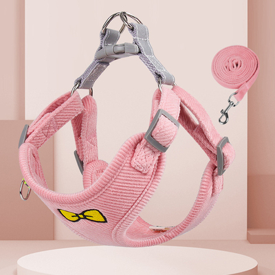 狗狗p绳小型犬防爆冲一体式p链马尔济斯蝴蝶结牵引绳牵引绳高颜值