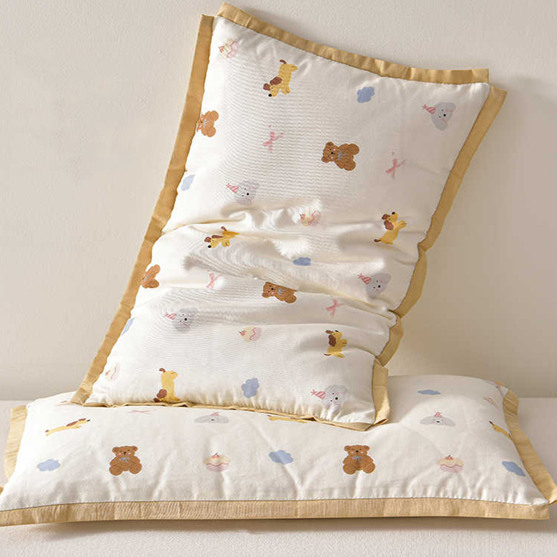 狗狗睡觉枕头小狗专用小型犬保暖比熊靠枕助眠枕卡通印花博美宠物