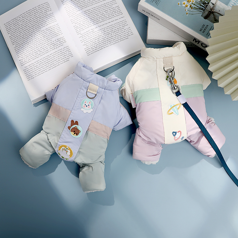 狗狗秋冬衣服小型犬冬天保暖加绒冬装小体比熊高颜值防寒四脚棉服