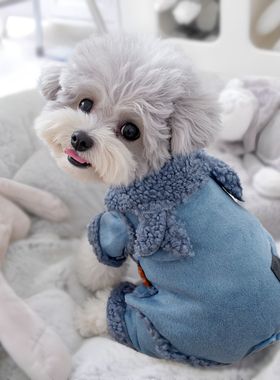 狗狗秋冬衣服小型犬冬天保暖厚款冬装比熊泰迪加绒四脚衣冬季棉衣