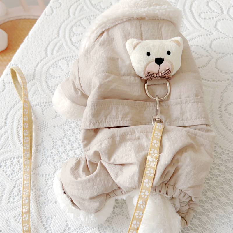 狗狗衣服2025新款冬小狗比熊小型犬宠物保暖加绒加厚棉衣四脚博美