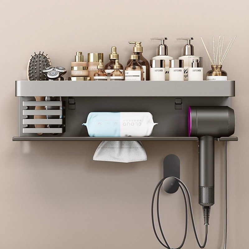 德国品质吹风机置物架免打孔卫生间洗漱台电吹风牙刷浴室架洗脸台,家庭/个人清洁工具,吹风机置物架,淘宝优惠券,粉丝福利购,淘宝优惠卷