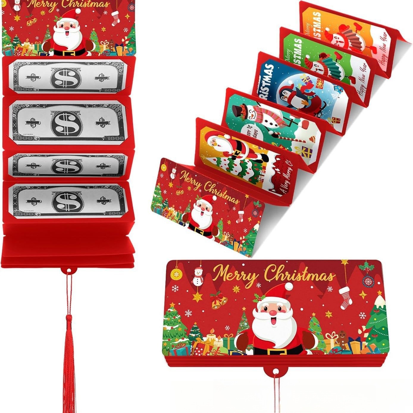 SantaClaus10CardRedEnvelope