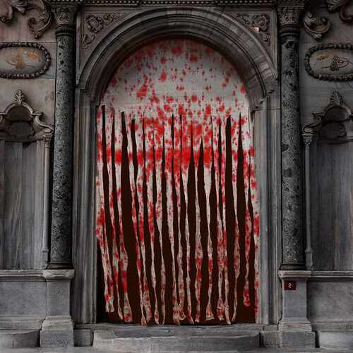 HalloweenBloodyHandprintDoor