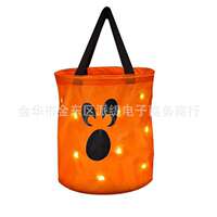 Halloween LED Glowing Pumpkin Candy Bag 发光南瓜手提糖果袋 thumbnail 6
