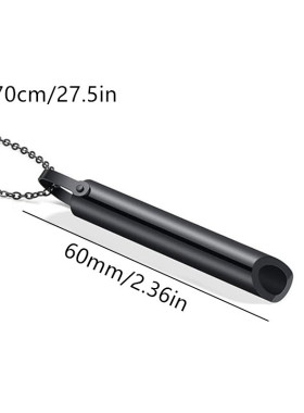 Titanium Necklace 不锈钢口哨吊坠项链解压冥想呼吸瑜伽钛钢饰品