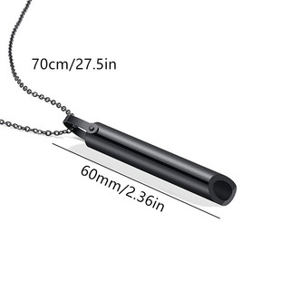 Titanium Necklace 不锈钢口哨吊坠项链解压冥想呼吸瑜伽钛钢饰品