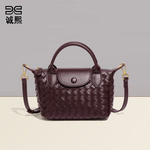 Handmadewovenbagcrossbody金色