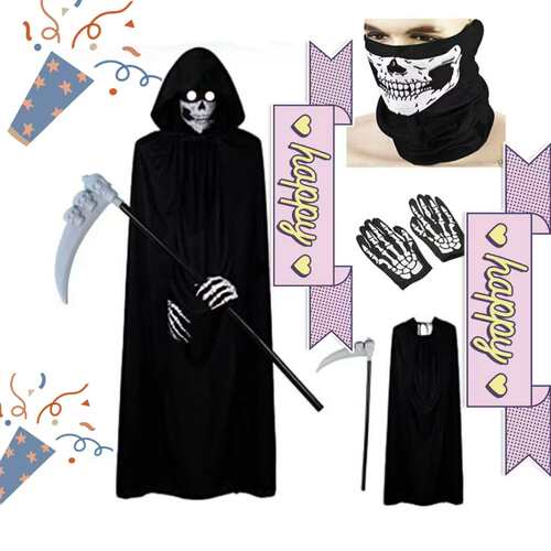 HalloweenBlackReaperCloakGlove