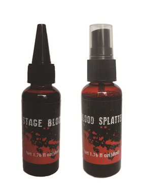 Halloween makeup vomiting blood plasma万圣节道具假血浆