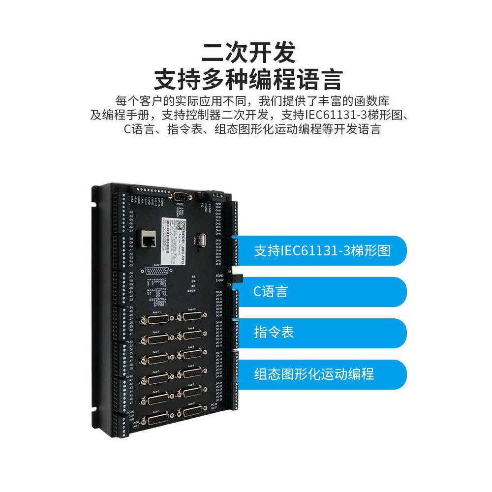 杰美康4/6/12轴多轴运动控制器脱机模块可编程步进伺服总线