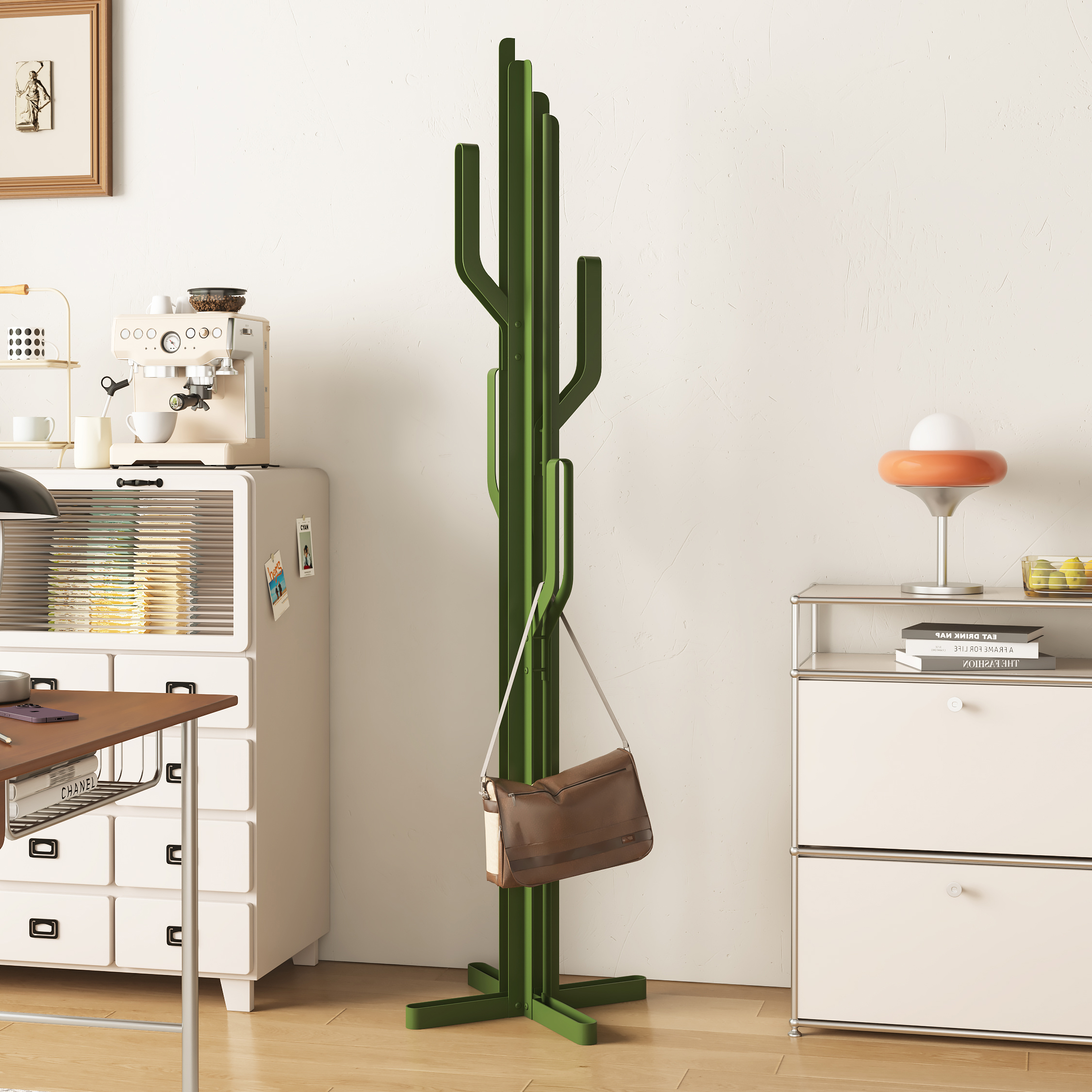 北欧极简仙人掌衣帽架设计师落地衣架ins客厅卧室挂衣架晾衣架子