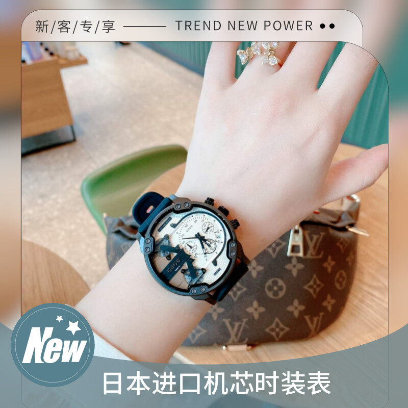 橡胶表带表中性款多功能表腕表