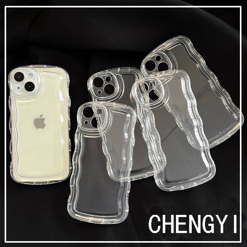 荣耀手机壳极简透明气囊波浪纹