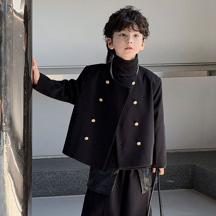 儿童西装套装2026春秋小香风休闲小西服花童男孩礼服男童演出服