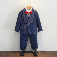 儿童小西装宝宝春夏男童走秀西服英伦风主持人礼服花童正装演出服