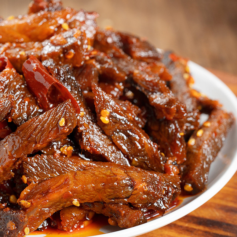 自贡冷吃牛肉香辣老四川麻辣牛肉干零食袋装即食卤味小吃真空包装