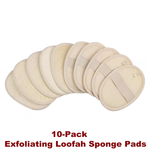 Exfoliating Loofah Sponge Pads Body Scrubbers for Shower