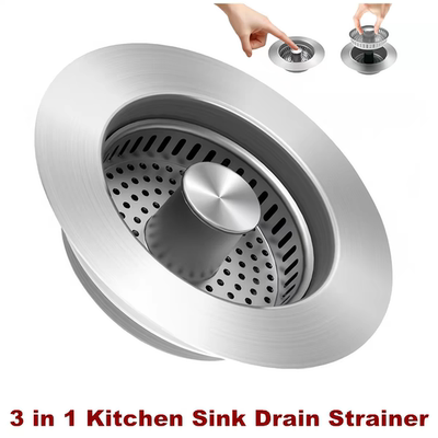 Kitchen Sink Drain Strainer Stopper Food Catcher Basket