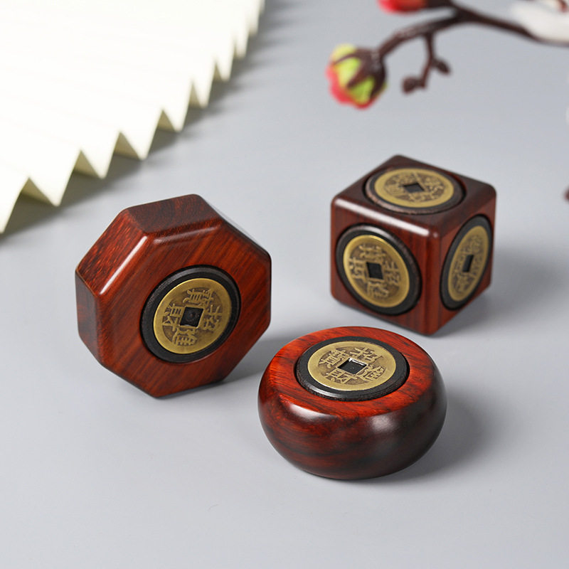 紫檀木赚钱手把件创意扭转乾坤转钱桌面装饰品旋转摆件 随身礼品,收纳整理,药盒,淘宝优惠券,粉丝福利购,淘宝优惠卷