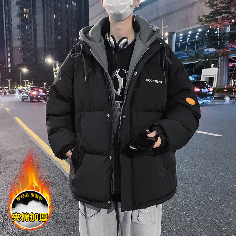 羽绒棉服棉袄子男士冬季新款加绒棉衣