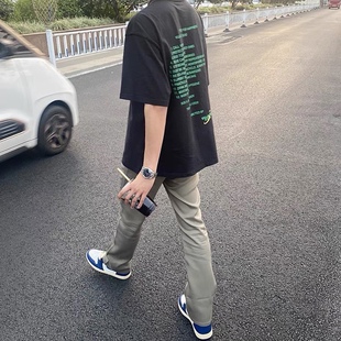 自主 马吉拉风格西裤 kenijima 高街休闲沙色西裤 vibe潮流西裤