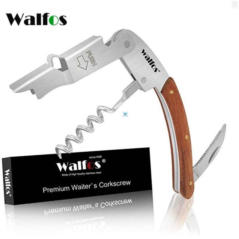 WALFOS High Quality  Wood Handle Professional Wine Opener