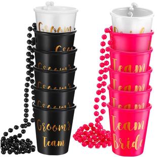 Bead Party Groom Bride Bachelor Cup Black Chain