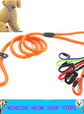 Dog Training Leash Slip Pet Dog Nylon Rope Lead Strap Tracti