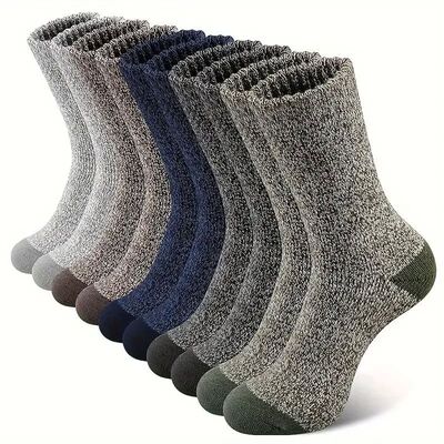 5 Pairs Merino Wool Socks For Men, Super Thick Hiking Socks