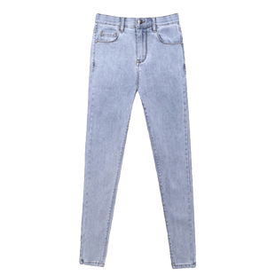 高腰牛仔裤女春秋大码新款小个子铅笔裤子紧身修身小脚魔术裤冬潮