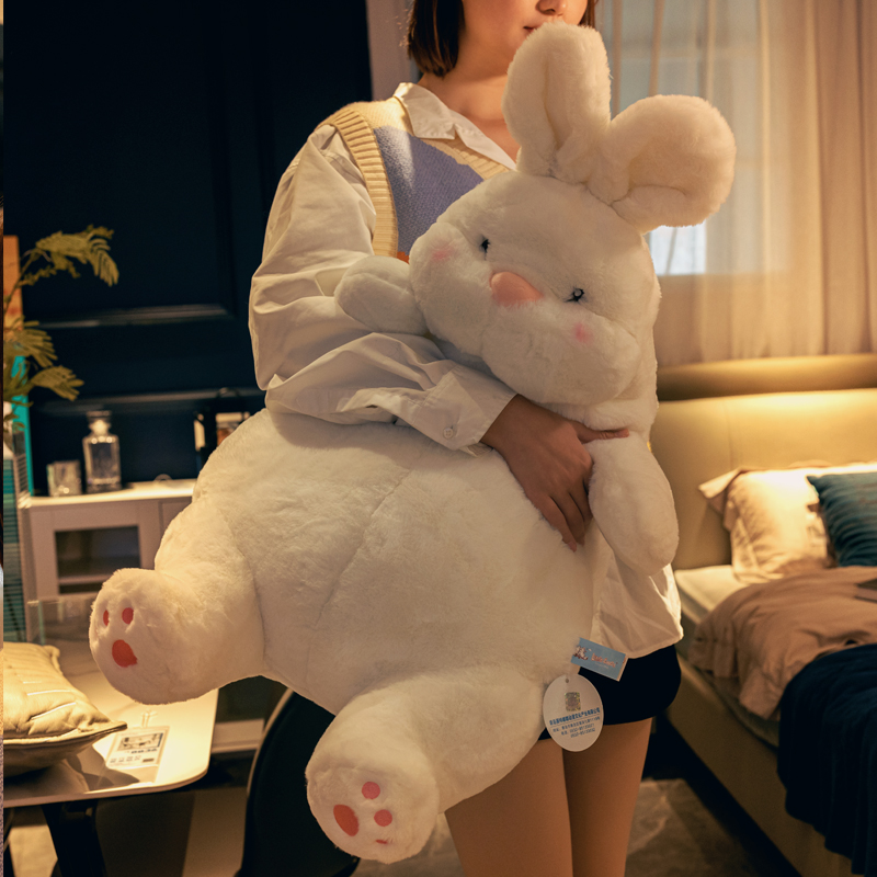 k密慵懒大白兔子公仔玩偶