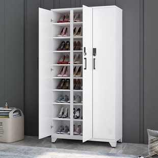 钢制鞋柜门口门外走廊电梯口楼道带锁防晒家用多层铁皮放鞋储物柜