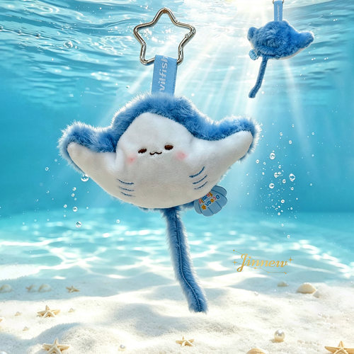 可爱海魔鬼鱼海豚公仔包挂件钥匙