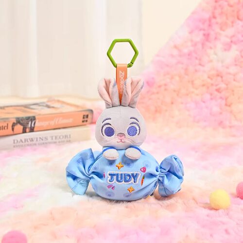 NewToys 正版疯狂动物城朱迪兔尼克狐玩偶随身耳机包零钱包包挂件