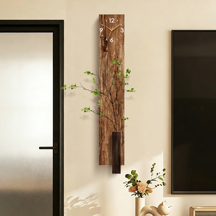 中古风挂钟客厅钟表装饰画电视背景墙静音时钟2026新款高级感挂画