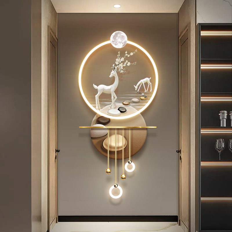 玄关寓意好的立体发光灯画